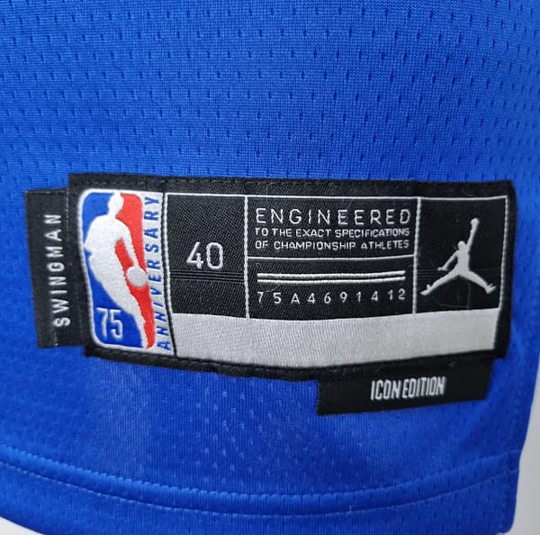 75th Anniversary Barrett#9 New York Knicks Jordan Limited Blue NBA Jersey - Image 2