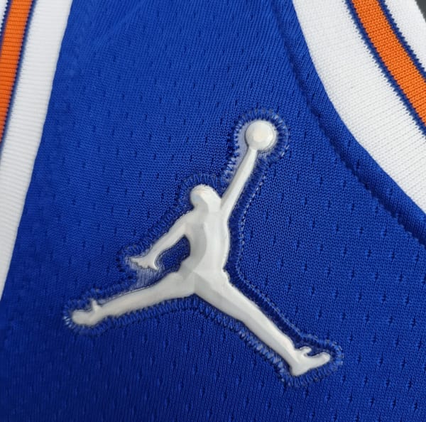 75th Anniversary Barrett#9 New York Knicks Jordan Limited Blue NBA Jersey - Image 4