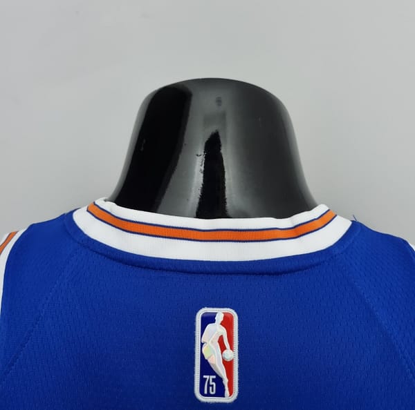 75th Anniversary Ross #4 New York Knicks Jordan Limited Blue NBA Jersey - Image 2