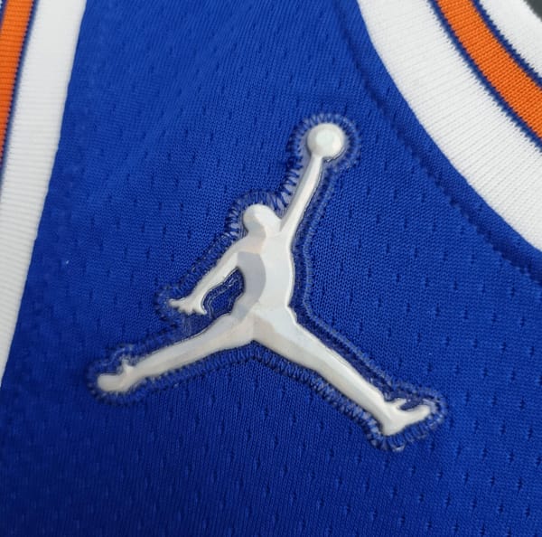 75th Anniversary Ross #4 New York Knicks Jordan Limited Blue NBA Jersey - Image 7
