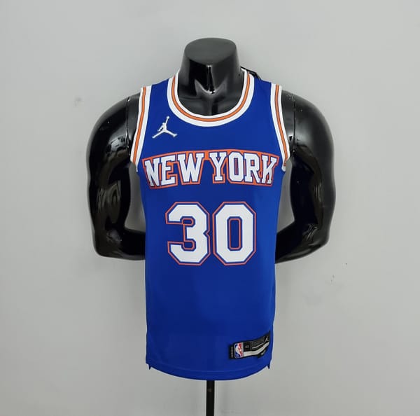 75th Anniversary Randle #30 New York Knicks Jordan Limited Blue NBA Jersey