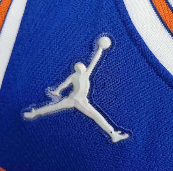75th Anniversary Randle #30 New York Knicks Jordan Limited Blue NBA Jersey - Image 5