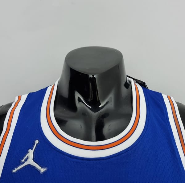 75th Anniversary Randle #30 New York Knicks Jordan Limited Blue NBA Jersey - Image 6
