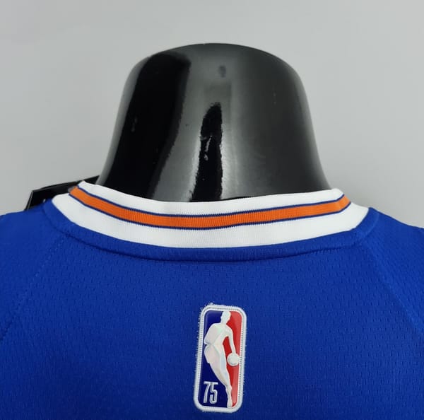 75th Anniversary Randle #30 New York Knicks Jordan Limited Blue NBA Jersey - Image 8