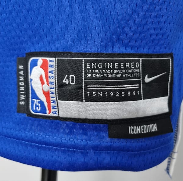 75th Anniversary Toscano#95 Golden State Warriors Mexico Exclusive Blue NBA Jersey - Image 3