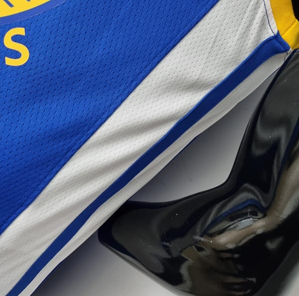 75th Anniversary Toscano#95 Golden State Warriors Mexico Exclusive Blue NBA Jersey - Image 4