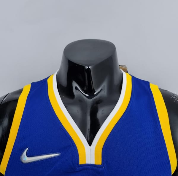 75th Anniversary Toscano#95 Golden State Warriors Mexico Exclusive Blue NBA Jersey - Image 7
