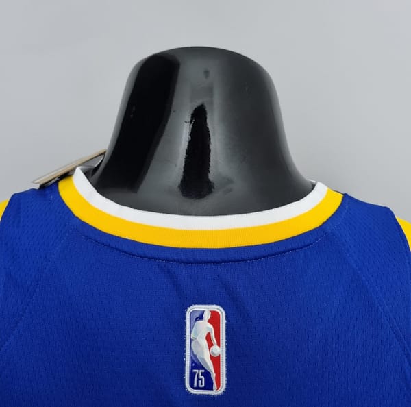 75th Anniversary Toscano#95 Golden State Warriors Mexico Exclusive Blue NBA Jersey - Image 9