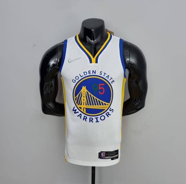 75th Anniversary Toscano#95 Golden State Warriors Mexico Exclusive White NBA Jersey
