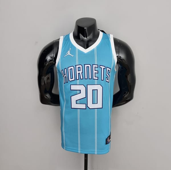 75th Anniversary Hayward #20 Charlotte Hornets Blue NBA Jersey