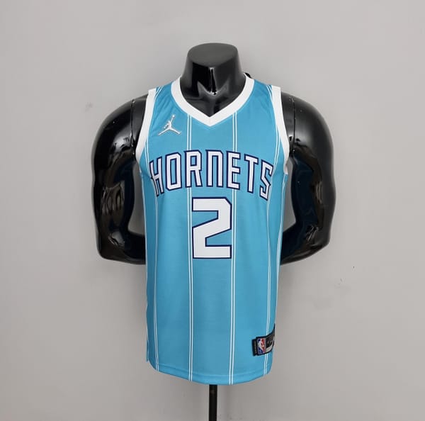 75th Anniversary Ball #2 Charlotte Hornets Blue NBA Jersey