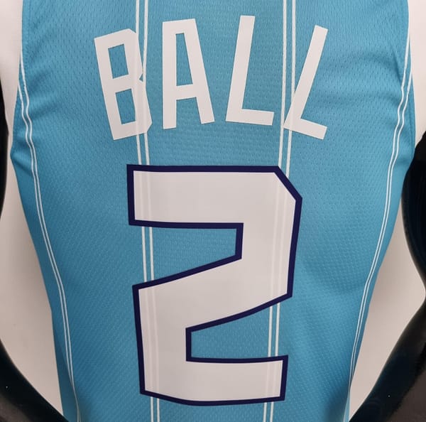 75th Anniversary Ball #2 Charlotte Hornets Blue NBA Jersey - Image 5