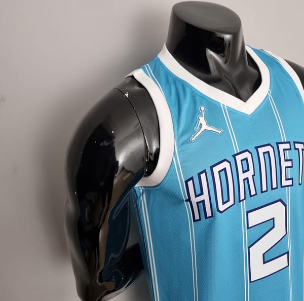 75th Anniversary Ball #2 Charlotte Hornets Blue NBA Jersey - Image 7