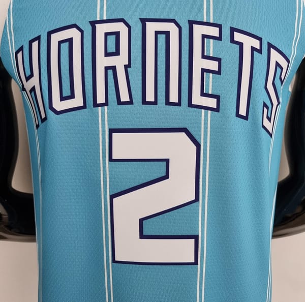 75th Anniversary Ball #2 Charlotte Hornets Blue NBA Jersey - Image 10