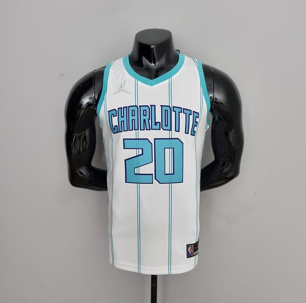 75th Anniversary Hayward #20 Charlotte Hornets White NBA Jersey