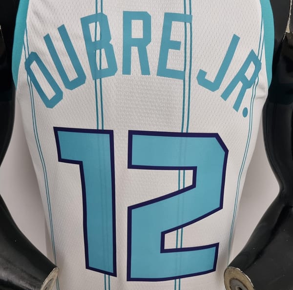 75th Anniversary Oubre #12 Charlotte Hornets White NBA Jersey - Image 3