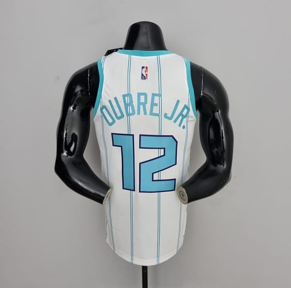 75th Anniversary Oubre #12 Charlotte Hornets White NBA Jersey - Image 4