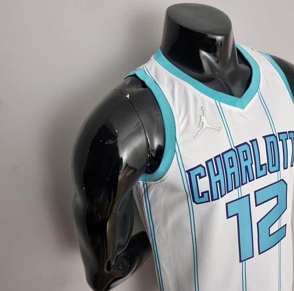 75th Anniversary Oubre #12 Charlotte Hornets White NBA Jersey - Image 6