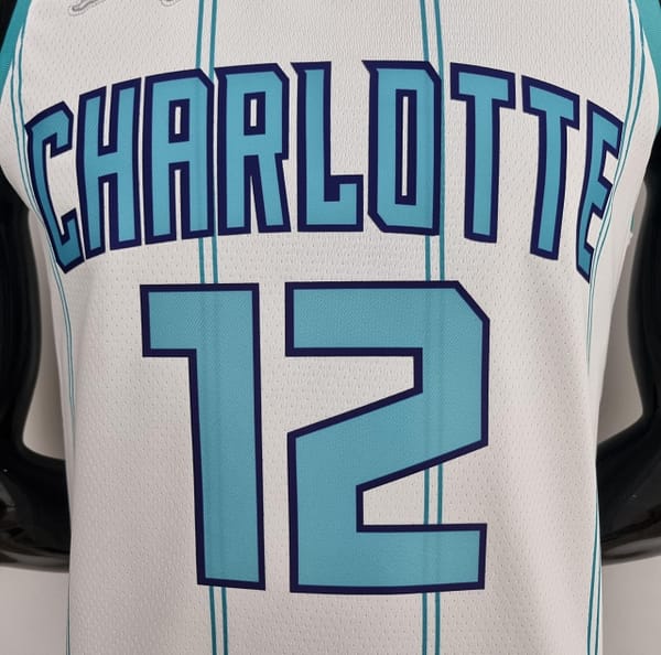 75th Anniversary Oubre #12 Charlotte Hornets White NBA Jersey - Image 9