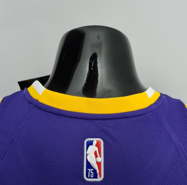 75th Anniversary Davis #3 Los Angeles Lakers Jordan Purple NBA Jersey - Image 4