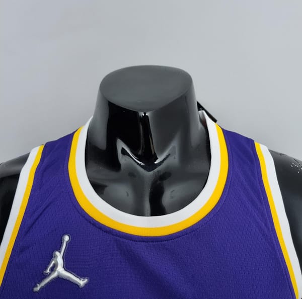 75th Anniversary Davis #3 Los Angeles Lakers Jordan Purple NBA Jersey - Image 9