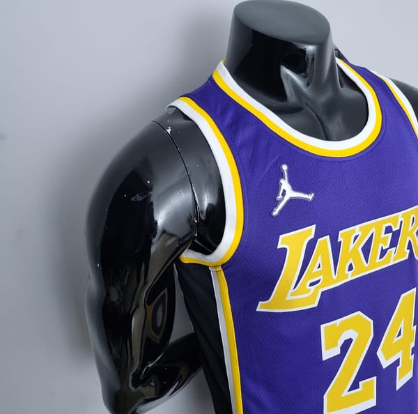 75th Anniversary BRYANT#24 Los Angeles Lakers Jordan Purple NBA Jersey - Image 7