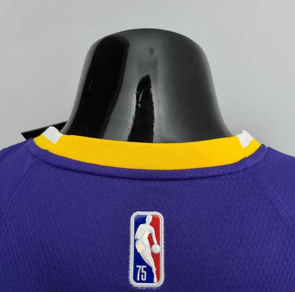 75th Anniversary James #23 Los Angeles Lakers Jordan Purple NBA Jersey - Image 3