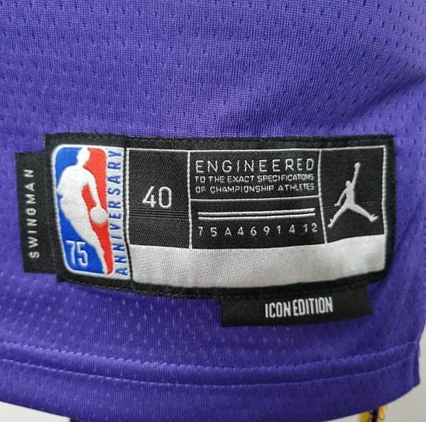 75th Anniversary BRYANT#8 Los Angeles Lakers Jordan Purple NBA Jersey - Image 2