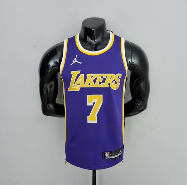 75th Anniversary Anthony #7 Los Angeles Lakers Jordan Purple NBA Jersey