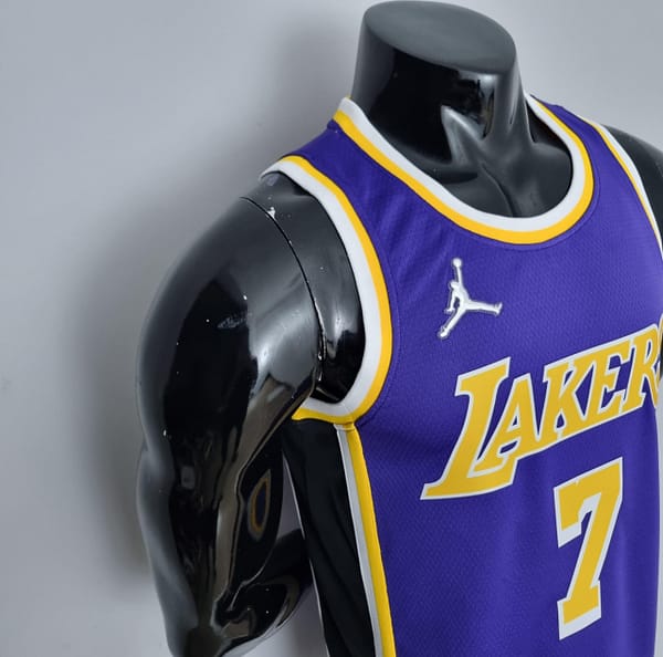75th Anniversary Anthony #7 Los Angeles Lakers Jordan Purple NBA Jersey - Image 6