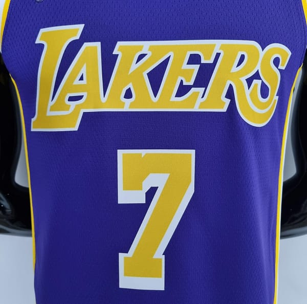 75th Anniversary Anthony #7 Los Angeles Lakers Jordan Purple NBA Jersey - Image 9