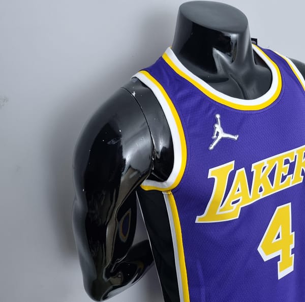 75th Anniversary Rondo #4 Los Angeles Lakers Jordan Purple NBA Jersey - Image 4