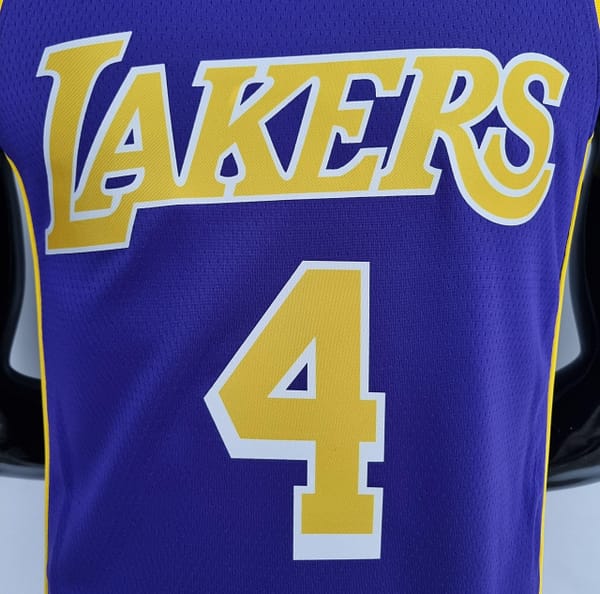 75th Anniversary Rondo #4 Los Angeles Lakers Jordan Purple NBA Jersey - Image 7