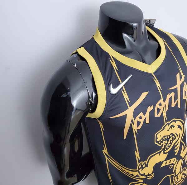 2022 Toronto Raptors VANVLEET#23 City Edition Black NBA Jersey - Image 3