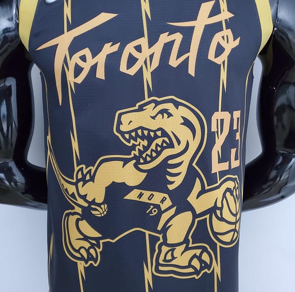 2022 Toronto Raptors VANVLEET#23 City Edition Black NBA Jersey - Image 6