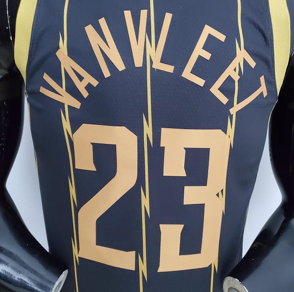 2022 Toronto Raptors VANVLEET#23 City Edition Black NBA Jersey - Image 7