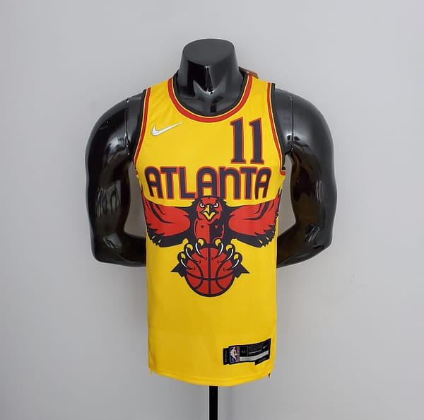 75th Anniversary 2202 Season Atlanta Hawks City Edition Yellow NBA Jersey