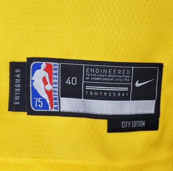 75th Anniversary 2202 Season Atlanta Hawks City Edition Yellow NBA Jersey - Image 2
