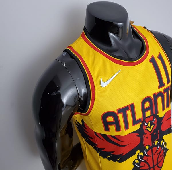 75th Anniversary 2202 Season Atlanta Hawks City Edition Yellow NBA Jersey - Image 3