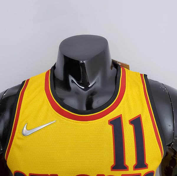 75th Anniversary 2202 Season Atlanta Hawks City Edition Yellow NBA Jersey - Image 5