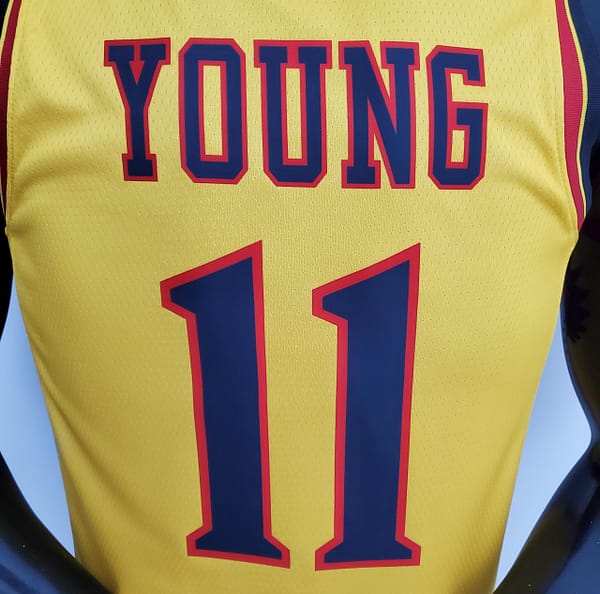 75th Anniversary 2202 Season Atlanta Hawks City Edition Yellow NBA Jersey - Image 8