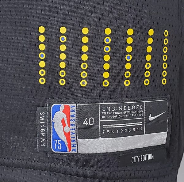 2022 75th Anniversary Golden State Warriors Curry #30 Mexico Edition Black NBA Jersey - Image 2