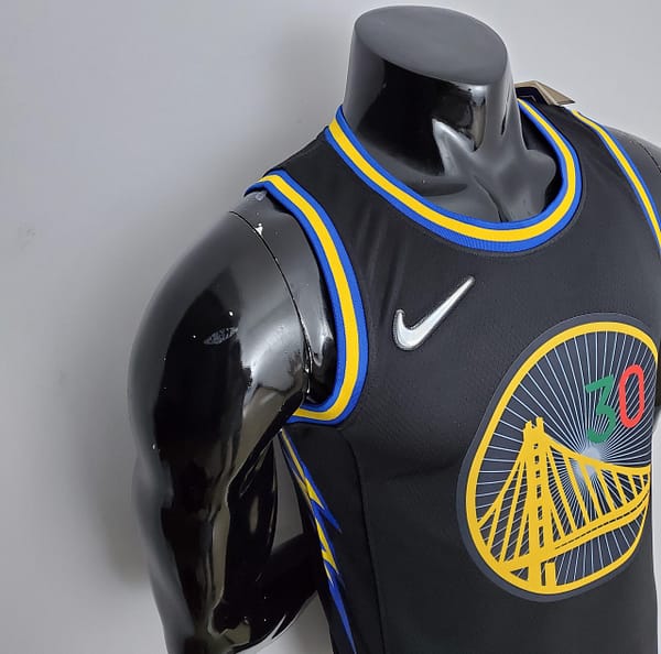 2022 75th Anniversary Golden State Warriors Curry #30 Mexico Edition Black NBA Jersey - Image 4