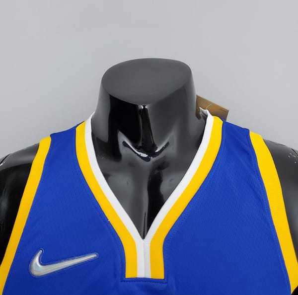 75th Anniversary Golden State Warriors Curry #30 Mexico Edition Blue NBA Jersey - Image 6