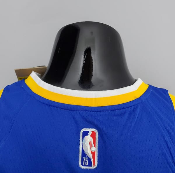 75th Anniversary Golden State Warriors Thompson #11 Mexico Edition Blue NBA Jersey - Image 2