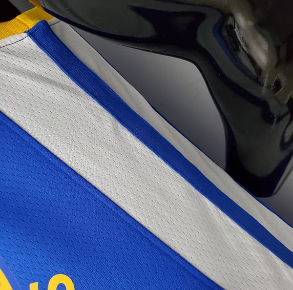 75th Anniversary Golden State Warriors Thompson #11 Mexico Edition Blue NBA Jersey - Image 6