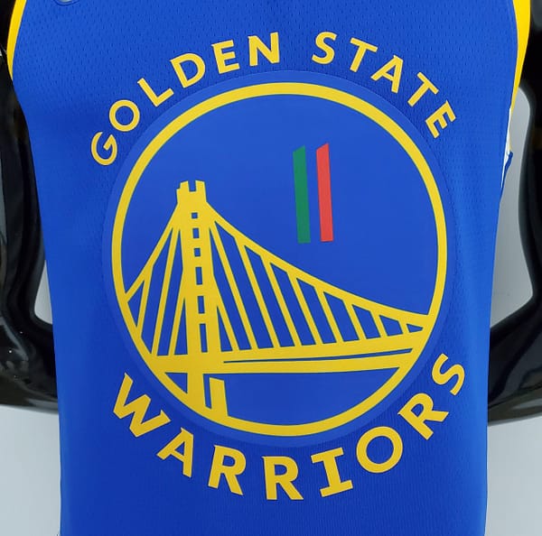 75th Anniversary Golden State Warriors Thompson #11 Mexico Edition Blue NBA Jersey - Image 10