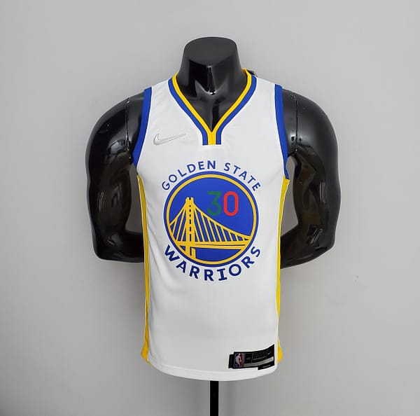 75th Anniversary Golden State Warriors Curry #30 Mexico Edition White NBA Jersey