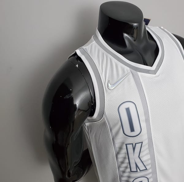 75th Anniversary Oklahoma City Thunder City GILGEOUS-ALEXANDER#2 Edition White NBA Jersey - Image 5