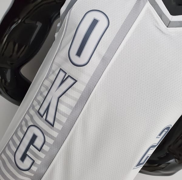 75th Anniversary Oklahoma City Thunder City GILGEOUS-ALEXANDER#2 Edition White NBA Jersey - Image 9